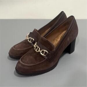 Gianni Bernini Women's Gray Brown Heels SIZE 6.5M $68